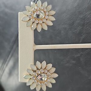 Elegant Crystal Flower Earrings